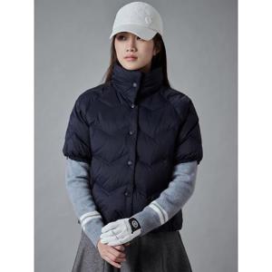 빈폴골프 [Premium] 여성 핏변형 반팔 다운 아우터  네이비 BJ4X36A11R