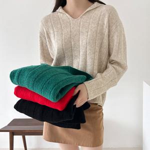 샵앤) FW 국내산 여성 베이직니트티 21DS-WKN-4035-오트밀