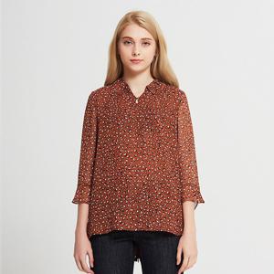 [올리비아로렌]호피 프린트 쉬폰 블라우스__VOCNLVF7231
