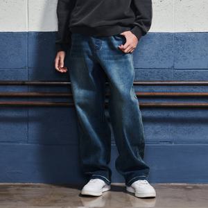 [에꼴리에] 남녀공용 겨울이월 스트레이트 밍크본딩 빈티지진(24D1208)