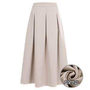 샵앤) 여성 밴딩 기모 턱 A라인 롱스커트 STJ-WSK-20108-베이지