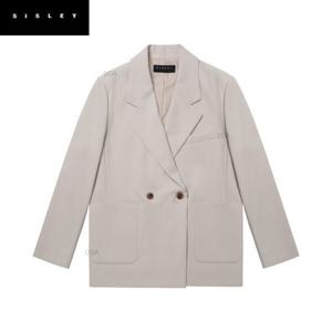 [시슬리]와이드 카라 더블 자켓_SAJKC2431