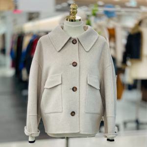 [클리지]핸드메이드 스탠카라 알파카 점퍼형 코트 자켓 CP1WJK10