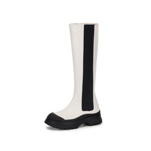 [포멜카멜레(슈즈)]롱 캐주얼 아이보리 첼시부츠 FJW1F1SL804C2