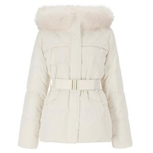 [에이비에프지]벨티드 레터링 포인트 럭셔리 하프 구스 다운점퍼 APY4HD021K