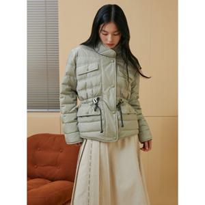 [에고이스트][25년 봄신상]드로우 스트링 퀼티드 경량 구스점퍼(ER1TD101)