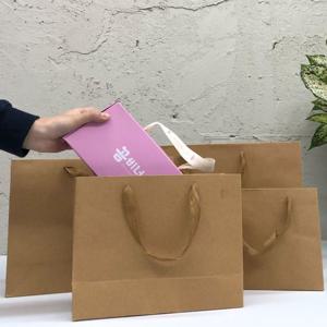 크라프트종이가방 무지 가로 직사각쇼핑백 미니