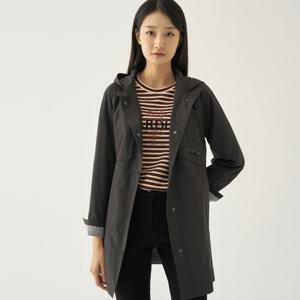 [지센] (2컬러) 체크배색 자수 후드점퍼 LSJPN973