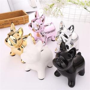 블링블링 골드 강아지 저금통 오브제 (블랙)