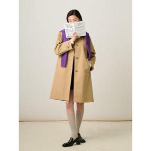 [빈폴레이디스] 코튼 롱 맥 코트  베이지 (BF523TC01A)