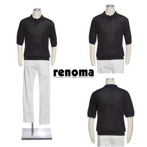 [레노마캐주얼]S/S  아주아주시원한 니트 카라 티셔츠 블랙컬러 추천 아이템RQFMKT72A EK3653