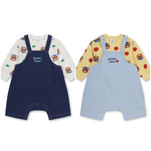 [탑텐키즈]남아) 유아 버비 티셔츠 오버롤 셋업 MKF1IP1303