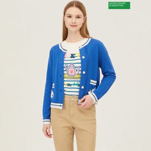 베네통 토끼 자카드 포켓 니트 가디건 BAKC11411