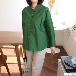 [쉬즈마담]T57285 세일러카라 스티치 면 남방 60대 엄마옷