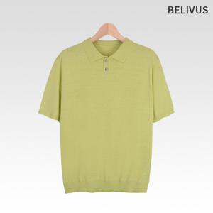 [빌리버스]남성 반팔 무지 카라 니트 여름 티셔츠 210VXR