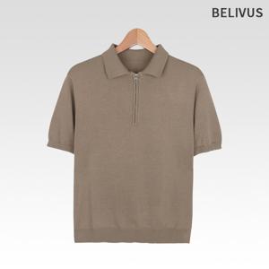 [빌리버스]남성 반팔티 카라 반집업 니트 티셔츠 310VXR