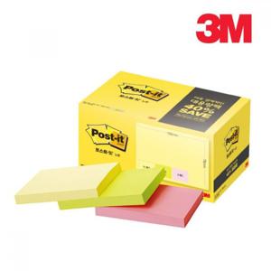 3M 포스트잇 노트 대용량팩 657-15A 포스트잇메모지 포스트잇노트 점착용메모지 휴대용메모지 사각포스트잇