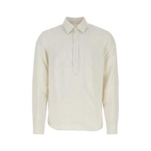 아스페시 남성 아이보리 Linen 린넨 긴팔 셔츠 CE66C195 85044