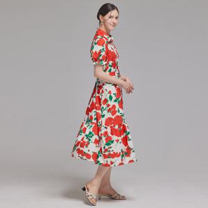 FOCUS  비비드 플라워 카라 원피스 PBINF5M1OP3301