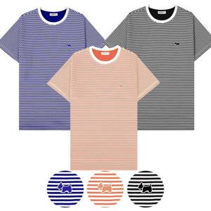 아가타 스트라이프 스코티 자수 반팔 티셔츠 AGT126-131