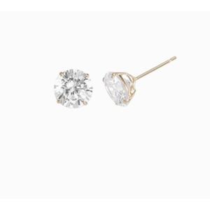 [로이드] 주문제작 라운드 큐빅 7mm 14k 귀걸이 LPFL1A07G