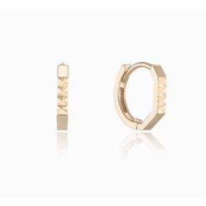 [로이드] 주문제작 육각 컷팅 원터치 귀걸이 LOTM3001T