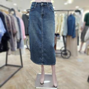 [BCBG]올앤선드리 i 인디고 데님 스커트 A5M4I296_DG