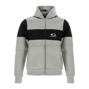 발렌시아가 컬러 블록 그레이 코튼 후드 집업 808832TRVJ2 1167