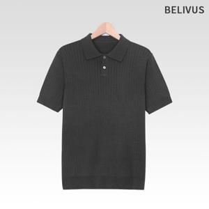 [빌리버스]남성 반팔 카라 골지 니트 여름 티셔츠 520VRE