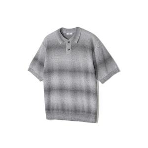 [노티그] 코튼혼방 스페이스 다잉 카라니트 블랙