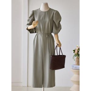 [커스텀에이블]벌룬 소매 루즈핏 원피스_T2504OP605B