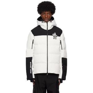 몽클레어 패딩 블랙   화이트 커티스 다운 재킷 242826M178020