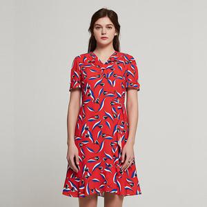 [올리비아로렌]네크 프릴 프린트 원피스__VOCOAVM4411