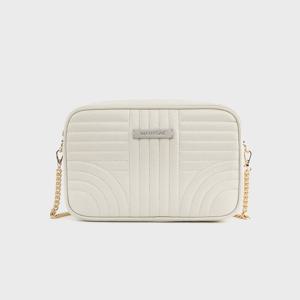 [몽삭]몽삭 로린 소가죽 퀼팅 체인 크로스백 아이보리 AL68-2806