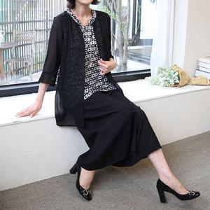 [쉬즈마담]T57322 시스루 가디건 레이어 7부 쿨롱티 60대 엄마옷