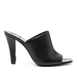 생로랑 블랙 하이 힐 로고 장식 샌들 818037 AADGZ1000