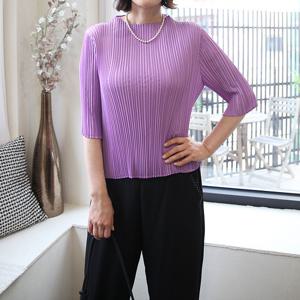 [쉬즈마담]T57334 래니 보트넥 5부 플리츠티 60대 엄마옷