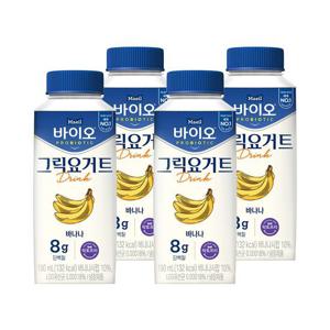 [매일유업]매일 바이오 그릭요거트 드링크 바나나 190ml 4개