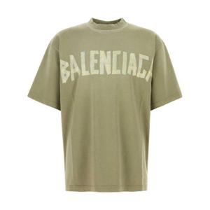 발렌시아가 로고 프린트 티셔츠 739784TOVA9