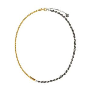 25 FW 베르사체 인그레이빙 로고 네크리스 10202581A00620 TP438185009