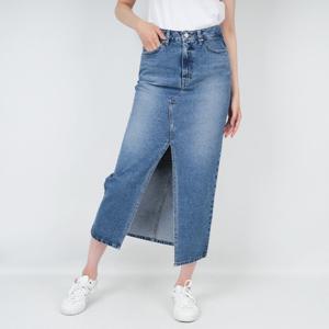 [게스]게스 여성 청치마 앞트임 롱 스커트 미디엄블루 YO2D6578