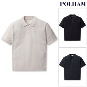 폴햄  남성 원더쿨 조직물 반팔 카라 티셔츠(PHF4ET1100)