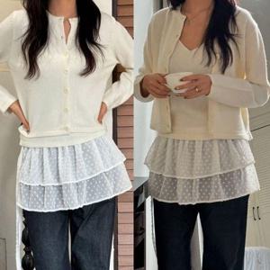 스커트 치마 여성 빅사이즈 제니레이스티어드 501T706S 505