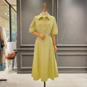 [아니베에프]A55WOP450_루즈핏 A라인 카라넥 원피스