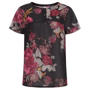 샵앤) 국산 여성 라운드넥 단추 2컬러 인견 반팔 블라우스 YF-WBL-20666-블랙