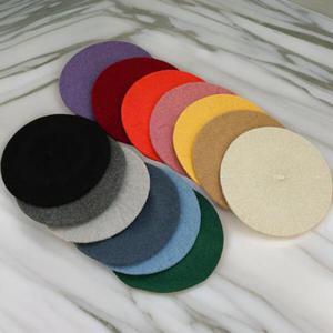 아트박스/옷자락 여자 울 화가 꼭지 베레모 빵 모자