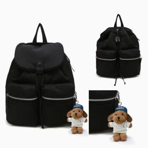 [헤지스] 블랙 나일론 투웨이 백팩M(퍼피참SET) HIBA5FH03BK