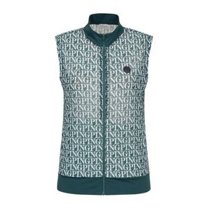 [핑골프]여성 메쉬 로고 패턴 점퍼 베스트 121E2JV484_GN