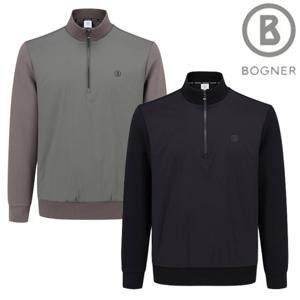 [보그너골프]양말증정남성 우븐믹스 반집업 티셔츠 01-244-101-06