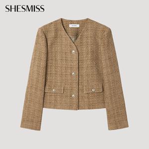 [쉬즈미스] 부클 텍스처 칼라리스 자켓_SWWJKP32090_LW